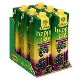 Happy Day Fruchtnektar Schwarze Johannisbeere 6x 1,0 l