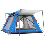 Ergocar Wasserdicht Outdoor leichtes Pop Up Wurfzelt 3-4 Personen Sonnenschutz Schnell Set-up Kuppelzelte für Camping, Rucksackreisen, Wandern und andere Outdoor-Aktivitäten (Blau, Silberleim)