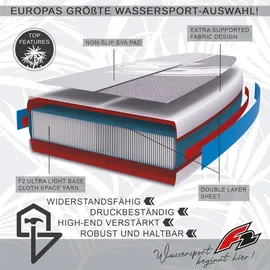 F2 Stand up Paddle Board SECTOR WS Windsurf SUP 10,5 cm Blau