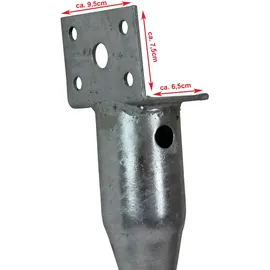 Trutzholm L-profil Einschraubhülse Bodenhülse Feuerverzinkt