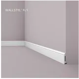 NMC FL1 wallstyl Noel Marquet Zierleiste Stuckleiste Zeitloses Klassisches Design weiß 2 m x 13 mm x 80 mm)
