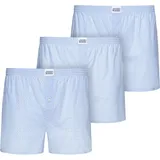 Jockey Webboxer JOCKEY "Boxer Woven", Herren, Gr. L, blau (shirting blau), Obermaterial: 100% Baumwolle, bequem, Unterhosen, in 3 Dessins