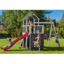 fungoo Spielturm CAROL3 Klettergerüst Grau/Weiß