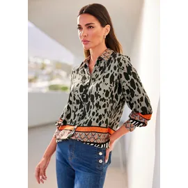 Heine Druckbluse schlamm-orange 48