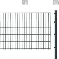 Arvotec Doppelstabmattenzaun 32 m x 103 cm Grau/Kunststoff