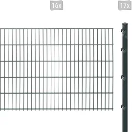 Arvotec Doppelstabmattenzaun 32 m x 103 cm Grau/Kunststoff