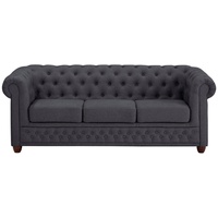 Home Affaire Chesterfield-Sofa »New Castle«, mit hochwertiger Knopfheftung in Chesterfield-Design, B/T/H: 2038672 schwarz