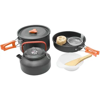 Grafner Grafner® Camping Kochgeschirr Aluminium 11 tlg. inkl. Transporttasche CK11060