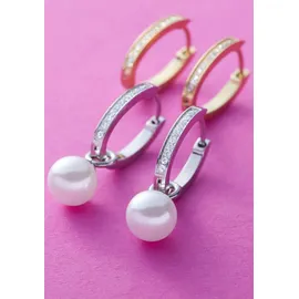 LEONARDO Creolen Ronia Beauty's Gelbgold 375  mit Zirkonia  Edelstahl