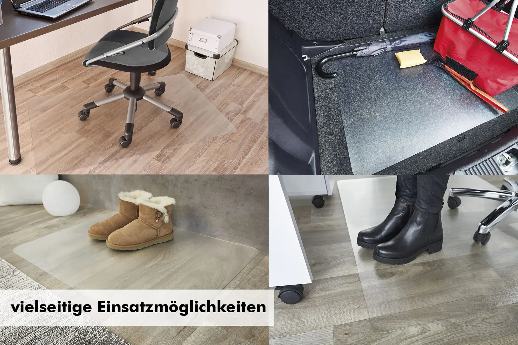 Bodenschutzmatte ANDIAMO "Premium Bürostuhlmatte", transparent, B:100cm H:1,7mm L:150cm, Polyethylenterephthalat (PET), Bodenschutzplatten, Bodenschutzplatte, robust & strapazierfähig für den täglichen Gebrauch