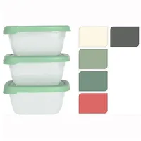 Annastore Frischhaltedose transparent 15,5 x 15,5 x 9,5 cm 0,9 l 9-teiliges Set