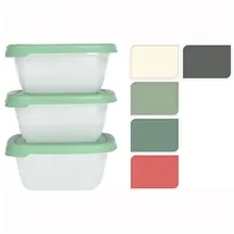 Annastore Frischhaltedose transparent 15,5 x 15,5 x 9,5 cm 0,9 l 9-teiliges Set