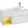 Villeroy & Boch Finion Waschtischunterschrank F921HFMT 120cm, Abdeckplatte white matt, Regale Gold matt lacquer, White matt lacquer