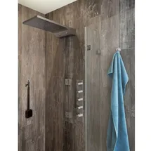 Herzbach Logic XL Fertigmontageset 11.524005.1.09 Universal-Thermostat-Modul, eckige Armaturenblende, Edelstahl gebürstet