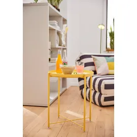 Hofmann Living And More Beistelltisch 47 cm Holz gelb
