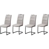 Hti-Living Schwingstuhl 4er Set PU cappuccino