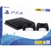 PS4 Slim 500 GB schwarz + 2 x DualShock 4 Wireless Controller