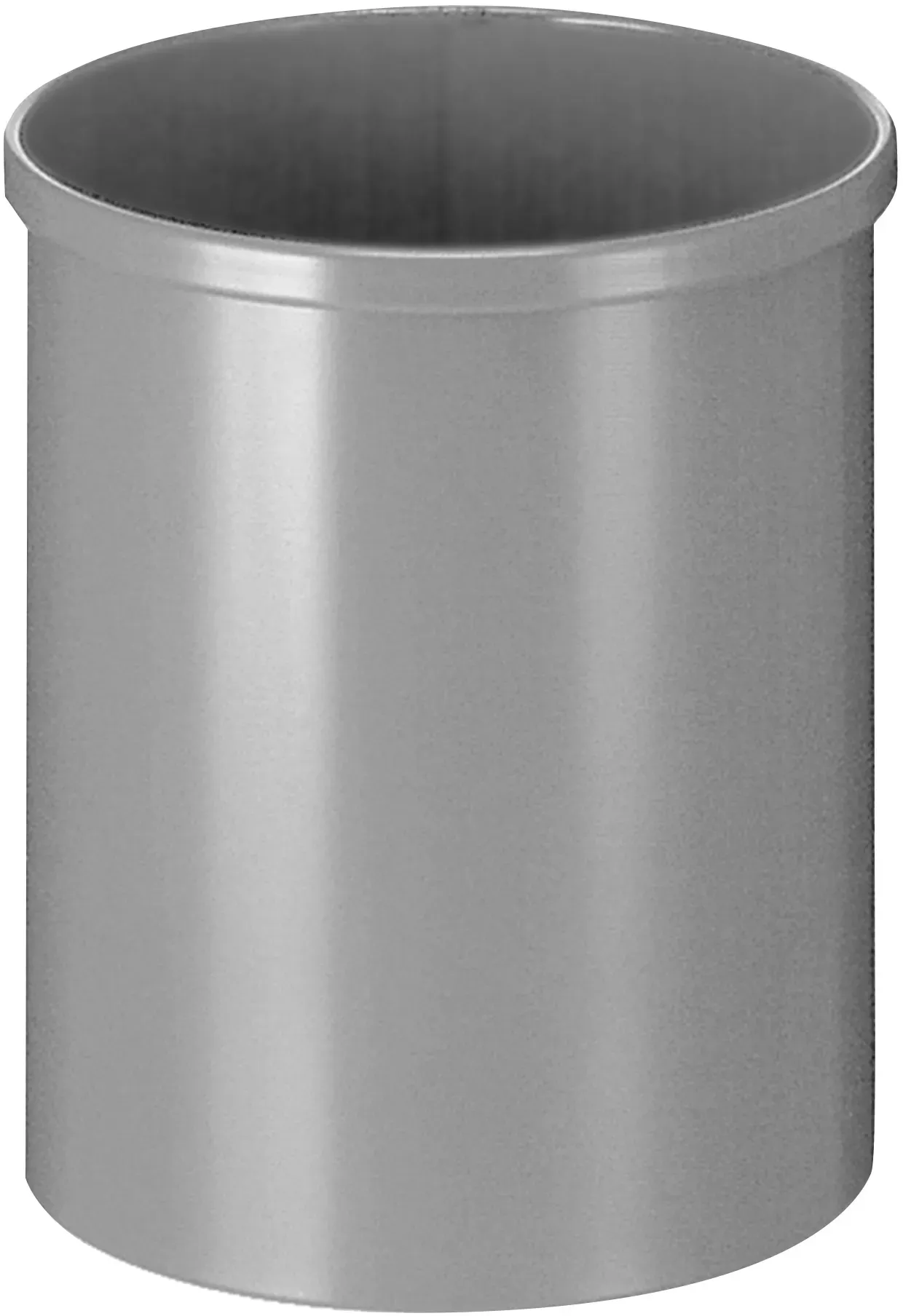 V-Part Runder Papierkorb Metall 15 Liter Aluminium