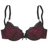 JETTE Push-up-BH Damen dunkelrot-schwarz Gr.85A