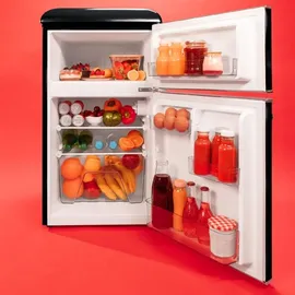 Cecotec Bolero CoolMarket 2D Origin 86 Retro-Kühlschrank (86 l, 897 mm hoch, Schwarz)