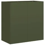 vidaXL Pflanzkübel 80 x 40 x 80 cm Olivgrün