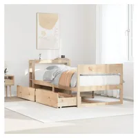 VidaXL Massivholzbett ohne Matratze 90x190 cm Kiefer