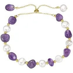 Armband LADY, lila (lila, lila), Armbänder, Damen, Metall