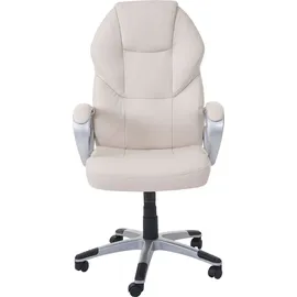 Mendler Massage-Bürostuhl HWC-A69 Kunstleder Beige