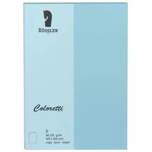 Magni Rössler 220719517 - Coloretti Karten, 220 g/m2, DIN B6 hd, himmelblau, 5 Stück
