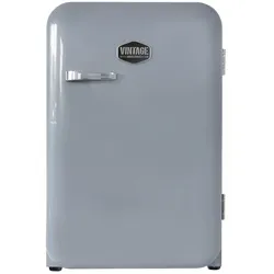 Vintage Industries Retro Kühlschrank Kingston in Silber / 115l - VIRC160