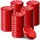 Kadax 50er Set Schraubdeckel TO43 für Gläser 43mm Rot – Twist-Off Ersatzdeckel für 40ml Mini Gläser & Probiergläser, Luftdicht & Spülmaschinenfest