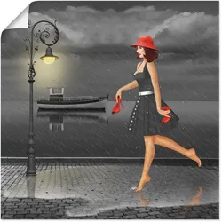 Artland Wandbild »Tanzen im Regen«, Frau, (1 St.), als Leinwandbild, Poster in verschied. Größen Artland Farbe Bild(er): schwarz