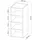 Vicco Hängeschrank Fame-Line 30 x 30 x 72 cm Weiß
