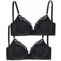 petite fleur Bralette-BH Damen 2xschwarz Gr.90A