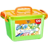 BIC Kids Stifte Set: 60 auswaschbare Filzstifte & 60 Buntstifte, zum Malen in praktischer Malkiste, My colouring basket, 1 stück (120 erPack)