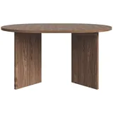 Selsey Ovo - Ausziehbarer Esstisch, rund, 110–190 x 110 cm, Holzoptik Nussbaum Holzwerkstoff, 6-Sitzer, Rund,Rund, 109.6x75x109.6 Esszimmer, Tische, Esstische