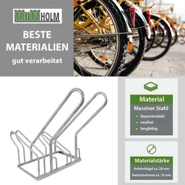 Baumarktplus Fahrradständer Mehrfachständer 140x40x83 cm Stahl grau