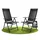 BigDean Gartenstuhl Hochlehner 56 x 61 x 105 cm schwarz 2 St.
