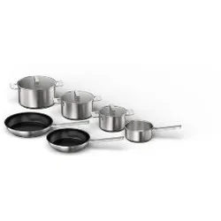 HEZ9SE060 Kochgeschirr-Set 6-teilig Aluminiumkern im Boden Antihafteigenschaften Edelstahl 