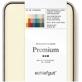 SCHLAFGUT Premium Baumwolle 120 x 200 - 130 x 220 cm yellow light