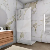 Aloni Walk-In-Dusche mit 80 x 200 cm ESG-Sicherheitsglas weiß