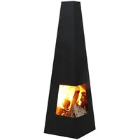 Garten Kamin Chacana Black L Terrassenofen Feuer säule stelle Schale Tonne Meta