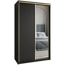 masseno Schwebetürenschrank TAVI 120 x 205 x 60 cm Schwarz