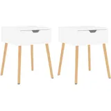 vidaXL Nachtschrank 40 x 40 x 56 cm Weiß