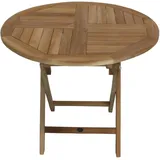 Zebra Technologies Poker Klapptisch Ø 90 x 74 cm natur