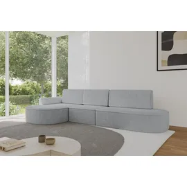 altdecor Eckcouch Cord 5-Sitzer Grau