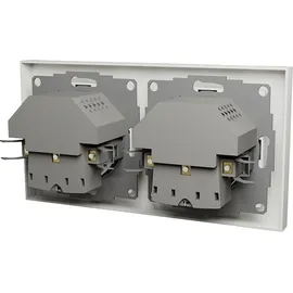 Icy Box Doppelsteckdose Unterputz IB-MPS4200W-PD Weiß 2 St.