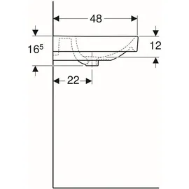 Geberit Smyle Square Waschtisch 60 x 48 cm 500229011