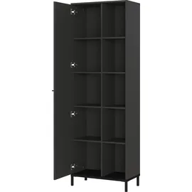Germania Büromöbel-Set GERMANIA "GW-Rovigo", grau (graphit, schwarz), B:308cm H:190cm T:60cm, Holzwerkstoff, Metall, Arbeitsmöbel-Sets, Büromöbel-Set, Schreibtisch mit Knieblende, Made in Germany