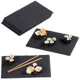 Relaxdays 48 x Schieferplatte 30x20 cm, anthrazit